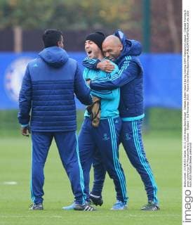 Chelsea s Eden Hazard during training UEFA Champions League - Chelsea Training & press conference PK Pressekonferenz Cobham - England - 3rd November 2015 - Picture David Klein Sportimage EDITORIAL USE ONLY. No use with unauthorised audio, video, data, fixture lists, club league logos or live services. Online in-match use limited to 120 images, no video emulation. No use in betting, games or single club league player publications.