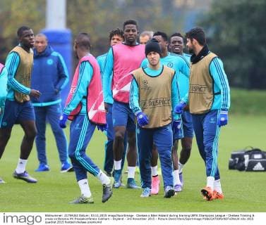 Chelsea s Eden Hazard during training UEFA Champions League - Chelsea Training & press conference PK Pressekonferenz Cobham - England - 3rd November 2015 - Picture David Klein Sportimage EDITORIAL USE ONLY. No use with unauthorised audio, video, data, fixture lists, club league logos or live services. Online in-match use limited to 120 images, no video emulation. No use in betting, games or single club league player publications.