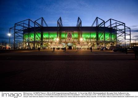 3. November 2015: Mönchengladbach, Borussia-Park: Außensicht des Borussia Park, Heimstätte von Fußball Bundesligist Borussia Mönchengladbach.