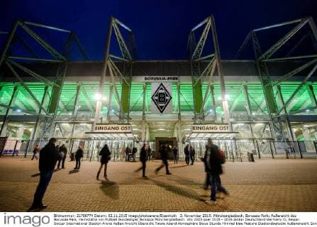 3. November 2015: Mönchengladbach, Borussia-Park: Außensicht des Borussia Park, Heimstätte von Fußball Bundesligist Borussia Mönchengladbach.
