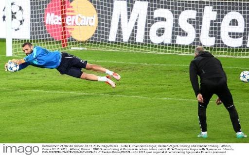 Fußball, Champions League, Dinamo Zagreb Training GNK Dinamo training - Athens, Greece 03.11.2015., Athens, Greece - GNK Dinamo trainig at Karaiskakis satium before match UEFA Champions league with Olympiacos. Eduardo.  SlavkoxMidzor PIXSELL
