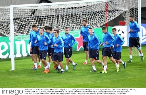 Fußball, Champions League, Dinamo Zagreb Training GNK Dinamo training - Athens, Greece 03.11.2015., Athens, Greece - GNK Dinamo trainig at Karaiskakis satium before match UEFA Champions league with Olympiacos.  SlavkoxMidzor PIXSELL