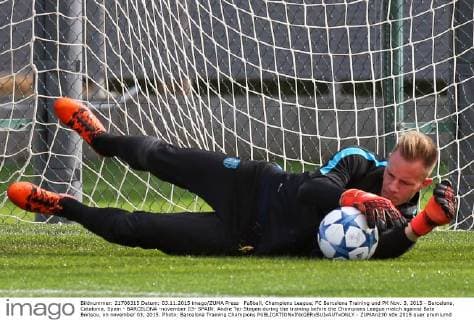 Fußball, Champions League, FC Barcelona Training und PK Nov. 3, 2015 - Barcelona, Catalonia, Spain - BARCELONA -november 03- SPAIN: Andre Ter Stegen during the training before the Champions League match against Bate Borisov, on november 03, 2015. Photo: Barcelona Training Champions  - ZUMAn230