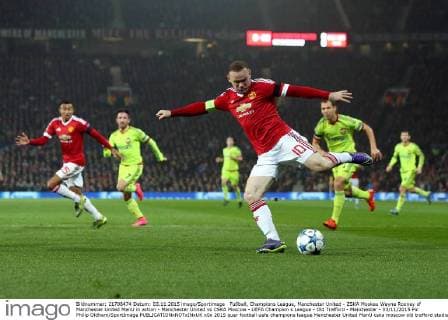 Fußball, Champions League, Manchester United - ZSKA Moskau Wayne Rooney of Manchester United ManU in action - Manchester United vs CSKA Moscow - UEFA Champion s League - Old Trafford - Manchester - 03 11 2015 Pic Philip Oldham SportImage EDITORIAL USE ONLY. No use with unauthorised audio, video, data, fixture lists, club league logos or live services. Online in-match use limited to 120 images, no video emulation. No use in betting, games or single club league player publications.