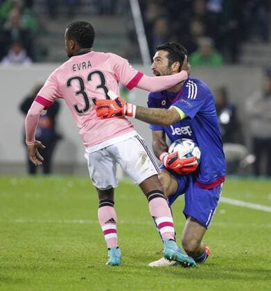 Goalkeeper Gianluigi Buffon (Juventus Turin) saves the ball during the Championsleague match between Borussia Moenchengladbach and Juventus Turin, Borussiapark in Moenchengladbach on November 3., 2015. Borussia Mönchengladbach vs. Juventus Turin in der Champions League der Saison 2015 2016 am 3. November 2015.