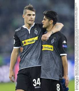 Mönchengladbach, 03.11.2015, Borussia Park Granit Xhaka (BMG), Mahmoud Dahoud (BMG) VfL Borussia Mönchengladbach - Juventus Turin mm