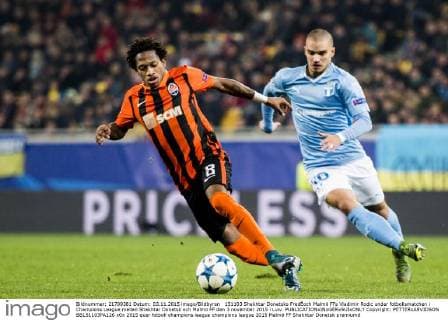 151103 Shakhtar Donetsks FredÊoch Malmö FFs Vladimir Rodic under fotbollsmatchen i Champions League mellan Shakhtar Donetsk och Malmö FF den 3 november 2015 i Lviv.  Copyright: PETTERxARVIDSON BB151103PA126