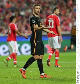 UEFA Champions League Group C football match between Benfica and Galatasaray at Estadio da Luz Stadium in Lisbon, Portugal on 03 November , 2015. Final Score: Benfica 2 - Galatasaray 1 Pictured: Lukas Podolski of Galatasaray . 