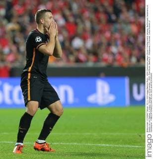 UEFA Champions League Group C football match between Benfica and Galatasaray at Estadio da Luz Stadium in Lisbon, Portugal on 03 November , 2015. Final Score: Benfica 2 - Galatasaray 1 Pictured: Lukas Podolski of Galatasaray . 