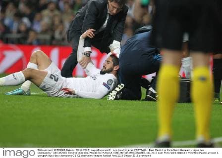 isco (real) injured FOOTBALL : Real Madrid vs Paris Saint Germain - Ligue des Champions - 03 11 2015 ElyxandroCegarra Panoramic 