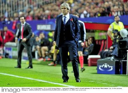 Champions League match played between FC Sevilla and Manchester City. In this picture, Pellegrini. xKIKOxHURTADOx 