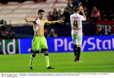 Champions League match played between FC Sevilla and Manchester City. In this picture, Jesus Navas. xKIKOxHURTADOx 