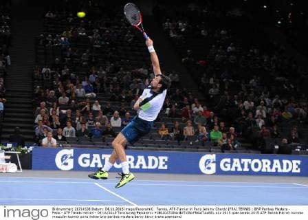 Tennis, ATP-Turnier in Paris Jeremy Chardy (FRA) TENNIS : BNP Paribas Masters - Paris - ATP Tennis Herren - 04 11 2015 Tennismag Panoramic 