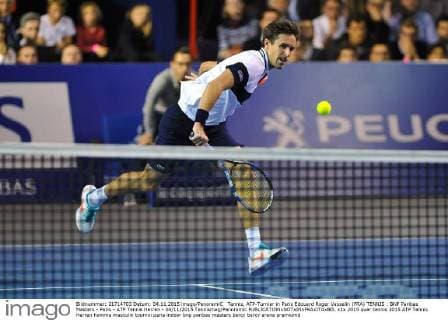 Tennis, ATP-Turnier in Paris Edouard Roger Vasselin (FRA) TENNIS : BNP Paribas Masters - Paris - ATP Tennis Herren - 04 11 2015 Tennismag Panoramic 