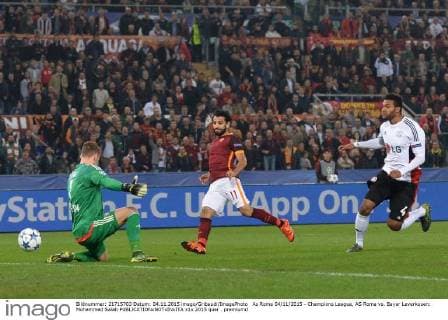 As Roma 04 11 2015 - Champions League, AS Roma vs. Bayer Leverkusen: Mohammed Salah 