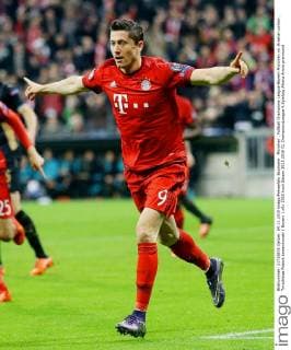 München , Fußball Champions League Bayern München vs. Arsenal London , Torschütze Robert Lewandowski ( Bayern )