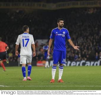 04.11.2015. Stamford Bridge, London, England. Champions League. Chelsea versus Dynamo Kiev. Chelsea s Diego Costa cuts a frustrated figure as other attack breaks down. xNigelxCookex  ActionPlus11679362