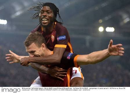 As Roma 04 11 2015 - campionato di calcio serie A AS Roma vs. Bayer 04 Leverkusen: Edin Dzeko 