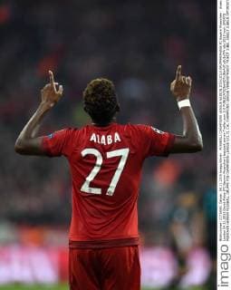 FUSSBALL CHAMPIONS LEAGUE SAISON 2014 2015 GRUPPENPHASE FC Bayern Muenchen - Arsenal London 04.11.2015 David Alaba (FC Bayern Muenchen) bejubelt seinen Treffer zum 3:0 