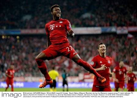David Alaba of Bayern Munchen during the Champion League group F match between FC Bayern Munich and Arsenal FC on November 4, 2015 at the Allianz Arena in Munich, Germany FC Bayern Munich v Arsenal UEFA Champions League 2015 2016 xVIxLaurensxLindhoutxIVx 4544333