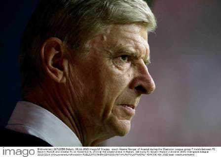 coach Arsene Wenger of Arsenal during the Champion League group F match between FC Bayern Munich and Arsenal FC on November 4, 2015 at the Allianz Arena in Munich, Germany FC Bayern Munich v Arsenal UEFA Champions League 2015 2016 xVIxLaurensxLindhoutxIVx 4544336