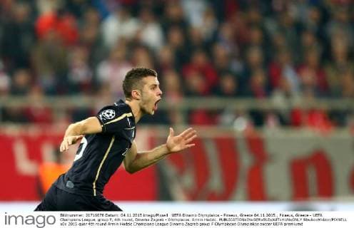 UEFA Dinamo Olympiakos - Piraeus, Greece 04.11.2015., Piraeus, Greece - UEFA Champions League, group F, 4th round, Dinamo Zagreb - Olympiacos. Armin Hodzic.  SlavkoxMidzor PIXSELL