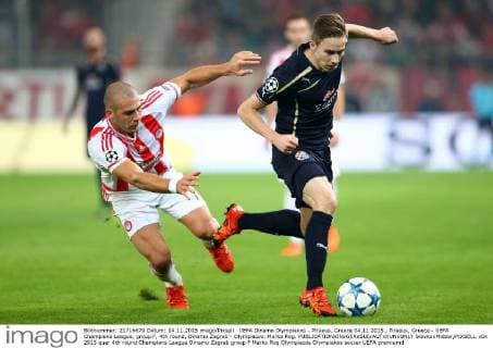 UEFA Dinamo Olympiakos - Piraeus, Greece 04.11.2015., Piraeus, Greece - UEFA Champions League, group F, 4th round, Dinamo Zagreb - Olympiacos. Marko Rog.  SlavkoxMidzor PIXSELL