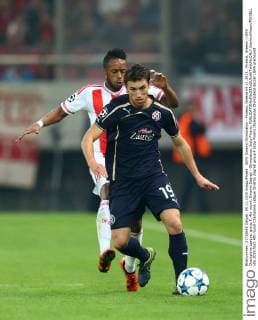 UEFA Dinamo Olympiakos - Piraeus, Greece 04.11.2015., Piraeus, Greece - UEFA Champions League, group F, 4th round, Dinamo Zagreb - Olympiacos. Josip Pivaric.  SlavkoxMidzor PIXSELL