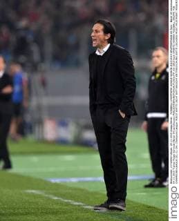 FUSSBALL CHAMPIONS LEAGUE SAISON 2014 2015 GRUPPENPHASE AS Rom - Bayer 04 Leverkusen 04.11.2015 Trainer Roger Schmidt (Bayer 04 Leverkusen) 