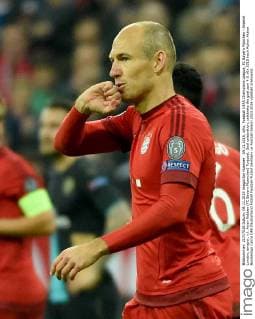 04.11.2015, xjhx, Fussball UEFA Champions League, FC Bayern München - Arsenal London, emspor, v.l. Arjen Robben (FC Bayern Muenchen) Torjubel, Goal celebration, celebrate the goal zum 4:0