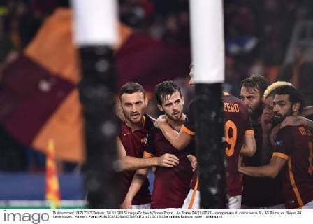 As Roma 04 11 2015 - campionato di calcio serie A AS Roma vs. Bayer 04 Leverkusen: Miralem Pjanic 