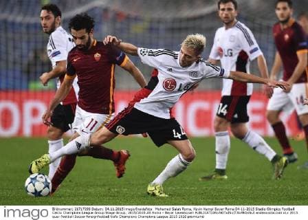 Mohamed Salah Roma, Kevin Kampl Bayer Roma 04-11-2015 Stadio Olimpico Football Calcio Champions League Group Stage Group, 2015 2016 AS Roma - Bayer Leverkusen andreaxstaccioli