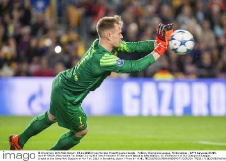 Fußball, Champions League, FC Barcelona - BATE Baryssau SPAIN- Nov.4- SPAIN: Marc-Andre Ter Stegen during the match between FC Barcelona Barca vs Bate Borisov, for the Round 4 of the Champions League, played at the Camp Nou Stadium on 4th Nov. 2015 in Barcelona, Spain. (Photo by MIKEL TRIGUEROS URBANANDSPORT CORDON PRESS) 