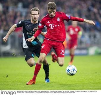 Thomas Müller (Bayern) 04.11.2015, München, FC Bayern München vs. FC Arsenal Â