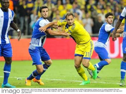 Carlos García during the UEFA Chanmpions League group G match between Maccabi Tel-Aviv FC and FC Porto at the Sammy Ofer Stadium Hifa- Israel on ,04 11 2015 nir keidar 