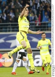 Kums Sven midfielder of KAA Gent celebrates FOOTBALL : La Gantoise vs Valence CF - Ligue des Champions - 04 11 2015 Photonews Panoramic 