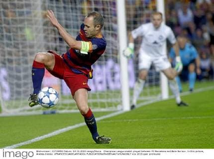 Champions League match played between FC Barcelona and Bate Borisov. In this picture, Andres Iniesta. xFRANCESCxADELANTADOx 