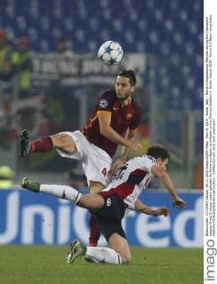 Nov. 4, 2015 - Rome, Italy - Roma s Konstantinos Manolas during the Champions League Group E soccer match between As Roma and Bayer Leverkusen at the Olympic Stadium in Rome. Soccer 2015 - Roma 3:2 Bayer Leverkusen - ZUMAp133