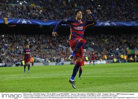 Neymar (Barcelona), NOVEMBER 4, 2015 - Football Soccer : UEFA Champions League Group E match between FC Barcelona Barca 3-0 FC Bate Borisov at Camp Nou stadium in Barcelona, Spain. Noxthirdxpartyxsales  (oqma017652)