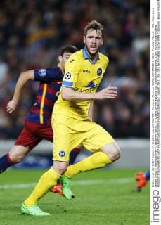 Nemanja Milunovic (BATE), NOVEMBER 4, 2015 - Football Soccer : UEFA Champions League Group E match between FC Barcelona Barca 3-0 FC Bate Borisov at Camp Nou stadium in Barcelona, Spain. Noxthirdxpartyxsales  (oqma017661)