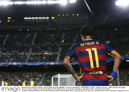 Neymar (Barcelona), NOVEMBER 4, 2015 - Football Soccer : UEFA Champions League Group E match between FC Barcelona Barca 3-0 FC Bate Borisov at Camp Nou stadium in Barcelona, Spain. Noxthirdxpartyxsales  (oqma017662)