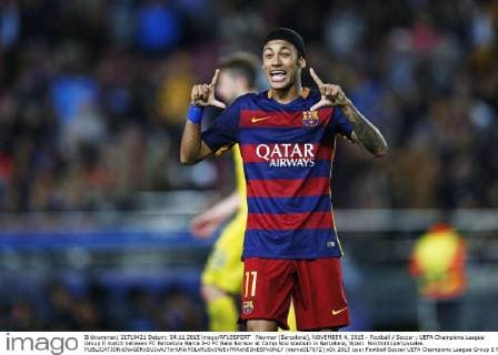 Neymar (Barcelona), NOVEMBER 4, 2015 - Football Soccer : UEFA Champions League Group E match between FC Barcelona Barca 3-0 FC Bate Borisov at Camp Nou stadium in Barcelona, Spain. Noxthirdxpartyxsales  (oqma017672)