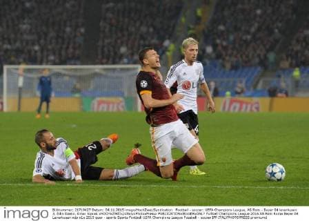 Football - soccer: UEFA Champions League, AS Rom - Bayer 04 leverkusen 3, Edin Dzeko, Omar toprak xHOCHxZWEIx xItalyxPhotoxPressx 