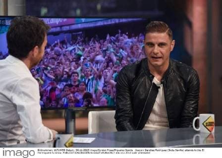 Joaquin Sanchez Rodriguez (Betis Sevilla) attends to the El Hormiguero tv show. 