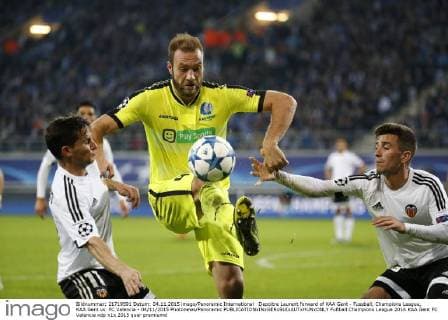 Depoitre Laurent forward of KAA Gent - Fussball, Champions League, KAA Gent vs. FC Valencia - 04 11 2015 Photonews Panoramic 