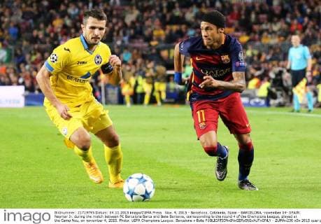 Nov. 4, 2015 - Barcelona, Catalonia, Spain - BARCELONA -november 04- SPAIN: Neymar Jr. during the match between FC Barcelona Barca and Bate Borisova, corresponding to the round 4 of the Champions League, played at the Camp Nou, on november 4, 2015. Photo: UEFA Champions League: Barcelona v Bate  - ZUMAn230