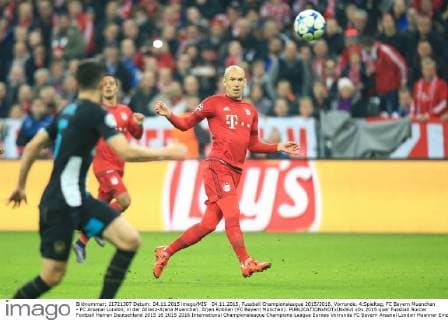 04.11.2015, Fussball Championsleague 2015 2016, Vorrunde, 4.Spieltag, FC Bayern Muenchen - FC Arsenal London, in der Allianz-Arena Muenchen. Arjen Robben (FC Bayern München). 