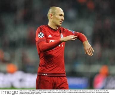 04.11.2015, Fussball, Saison 2015 2016, Champions League, 2015 16, Vorrunde, FC Bayern München - Arsenal London 5:1, Arjen Robben (Bayern Muenchen)