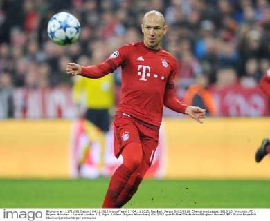 04.11.2015, Fussball, Saison 2015 2016, Champions League, 2015 16, Vorrunde, FC Bayern München - Arsenal London 5:1, Arjen Robben (Bayern Muenchen)
