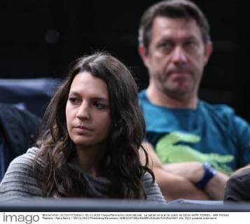 La petite amie et le coach de David Goffin TENNIS : BNP Paribas Masters - Paris Bercy - 05 11 2015 Photonews Panoramic 